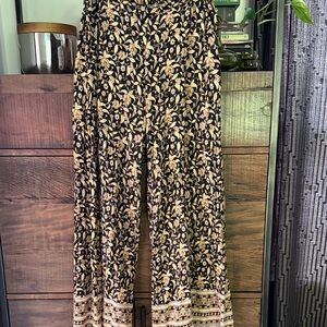 Rip curl flower Black and Gold Women's Pants